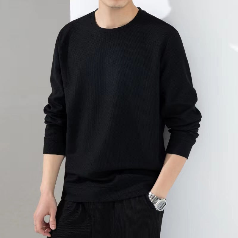 T-shirt ample à manches longues pour homme – Force tranquille en coton