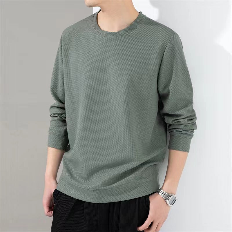 T-shirt ample à manches longues pour homme – Force tranquille en coton