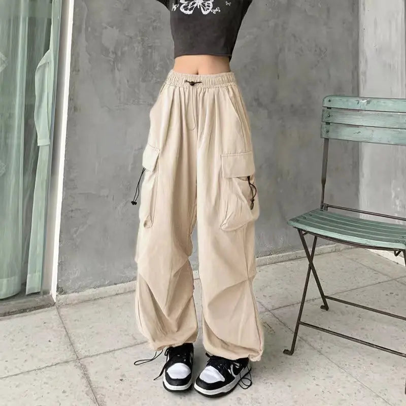 Cargo Tech Baggy Pants – Joggers Y2K Oversize Low Waist