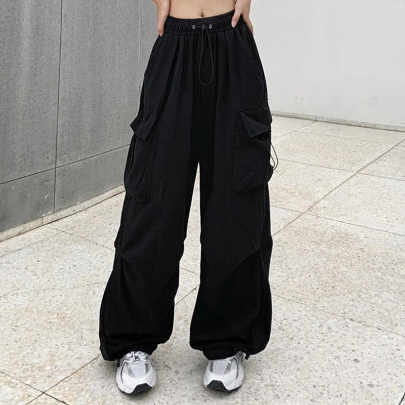 Cargo Tech Baggy Pants – Joggers Y2K Oversize Low Waist