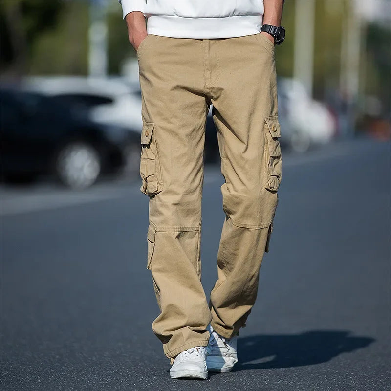 Pantalón Cargo para Hombre – Jogger Urbano Multi Bolsillos Estilo Casual