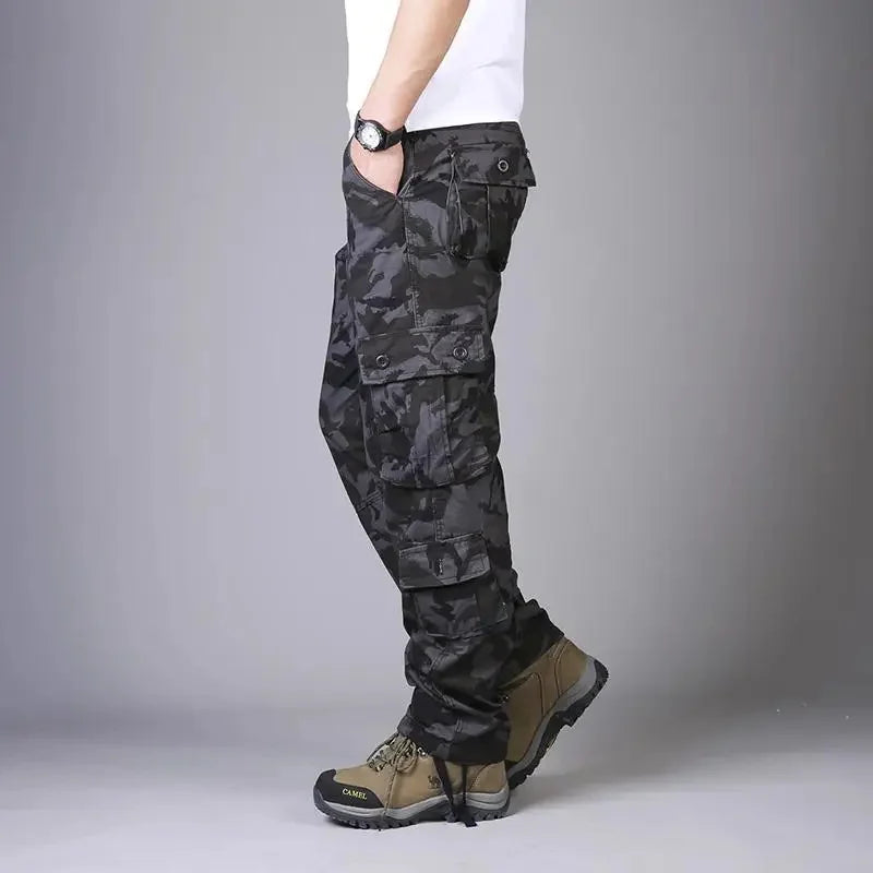 Pantalón Cargo para Hombre – Jogger Urbano Multi Bolsillos Estilo Casual