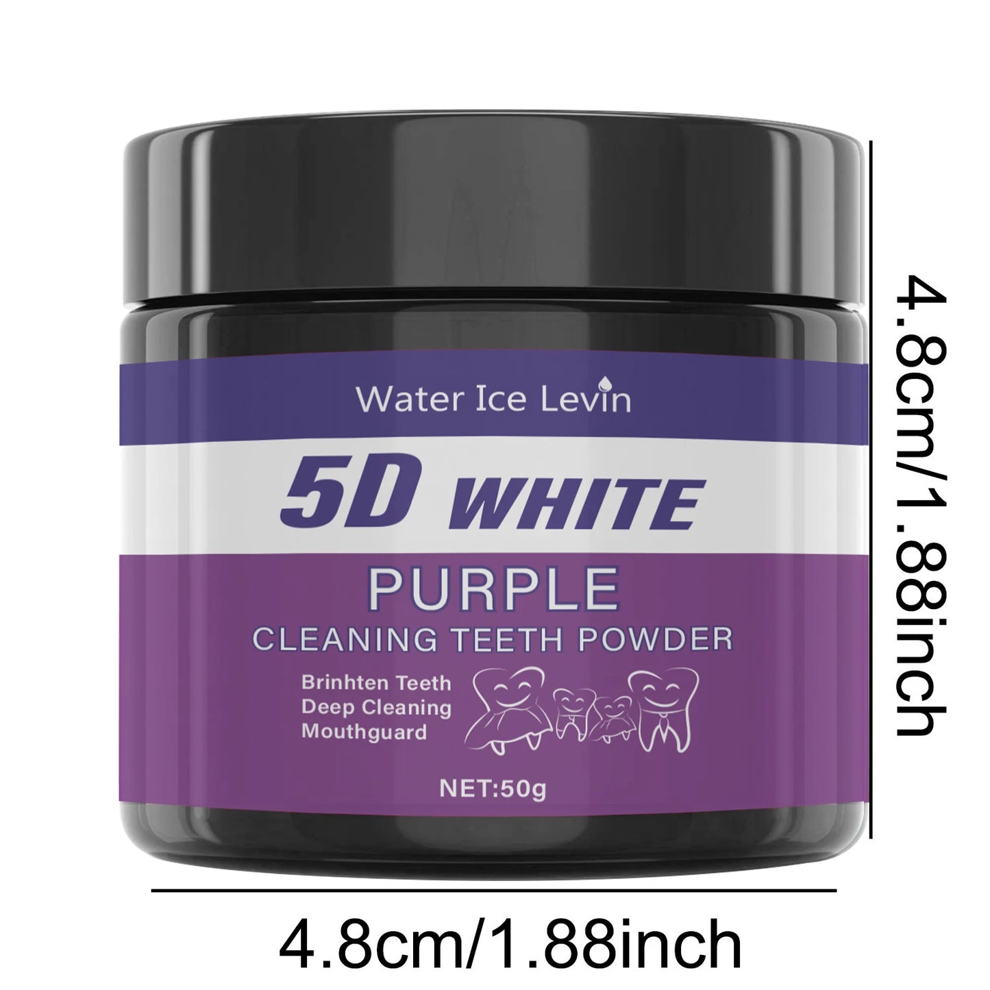 Polvo Blanqueador Dental Morado – Limpieza Profunda y Corrección de Tonos Amarillos