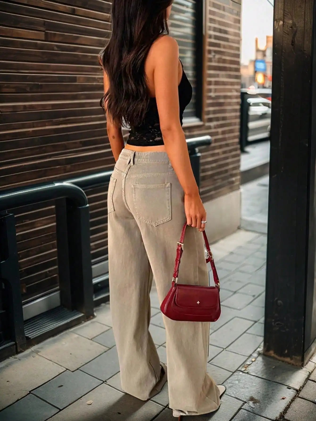 Top Halter Lace Noir