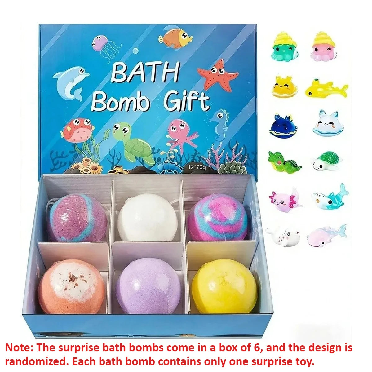 Bombas de Baño con Sorpresa - Packs de 6 unidades y 12 unidades
