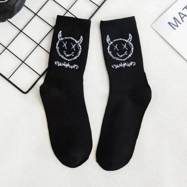 Graffiti Cat Socks – Harajuku Boldness, Everyday Cool