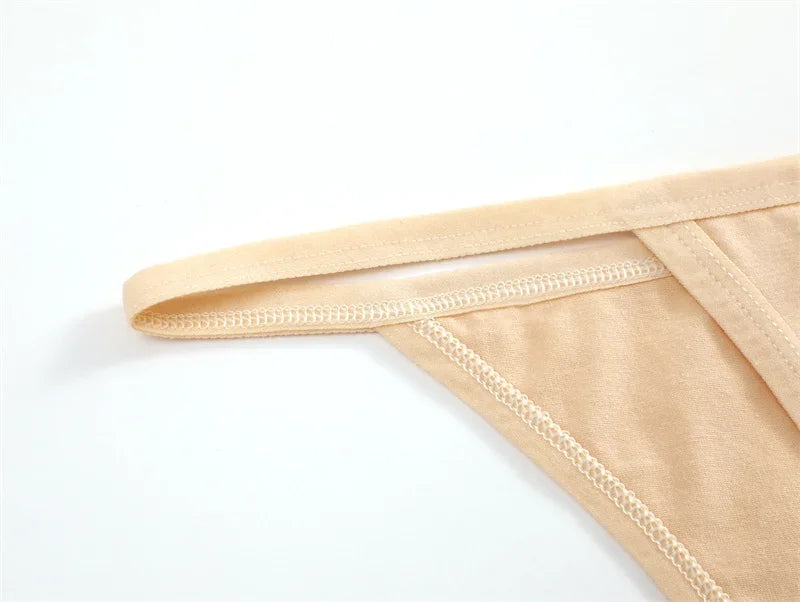 8Pcs/Set Women Cotton Panties Sexy Low Waist G-String Thong Thin Belts Female Breahtable Underwear Ladies Soild Panties Lingerie