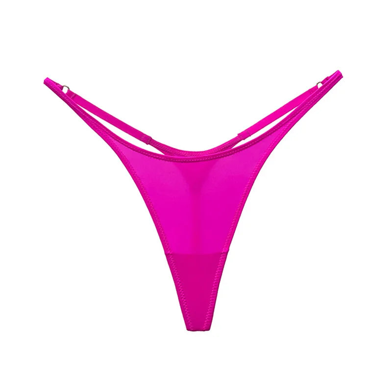 Panty G-String Seda Fría – Tanga Sexy Animal Print para Mujer | Lingerie Invisible