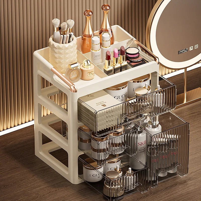 Organizador de Maquillaje con Cajones – Almacenador de Cosméticos y Skincare Multifuncional