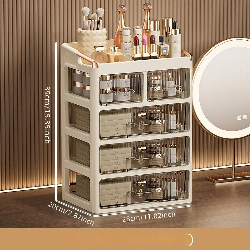 Organizador de Maquillaje con Cajones – Almacenador de Cosméticos y Skincare Multifuncional