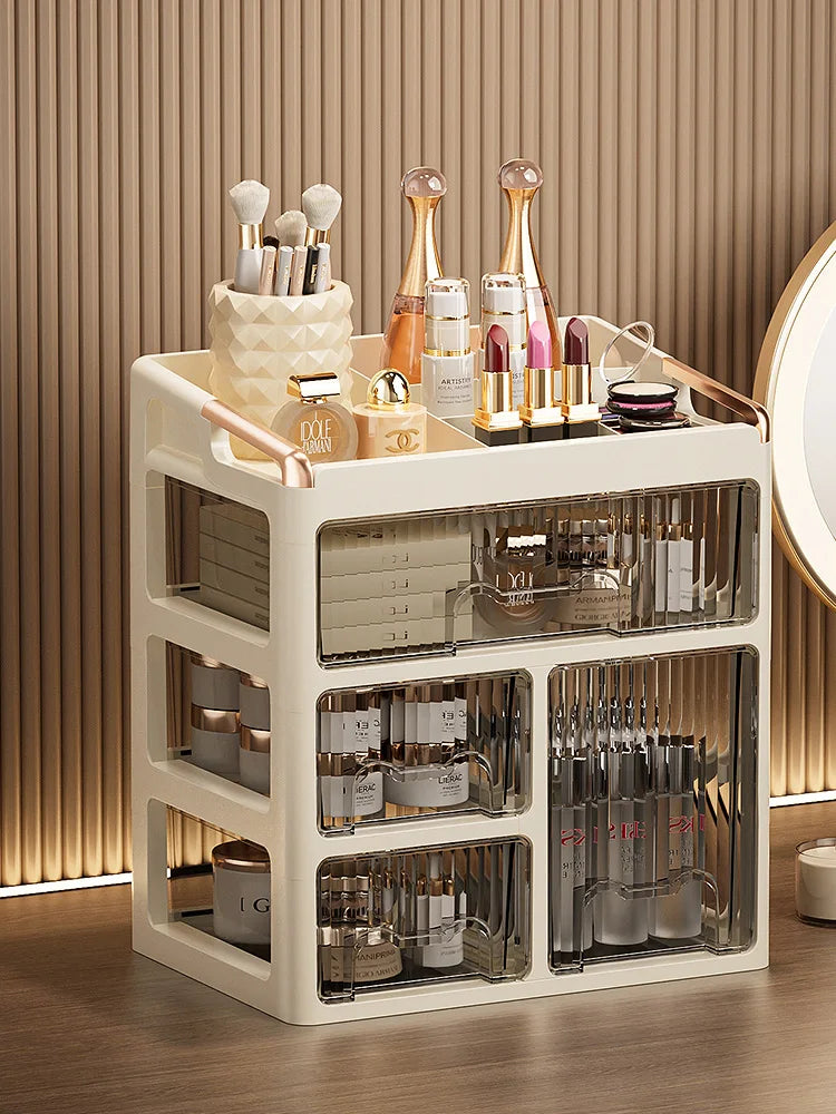 Organizador de Maquillaje con Cajones – Almacenador de Cosméticos y Skincare Multifuncional