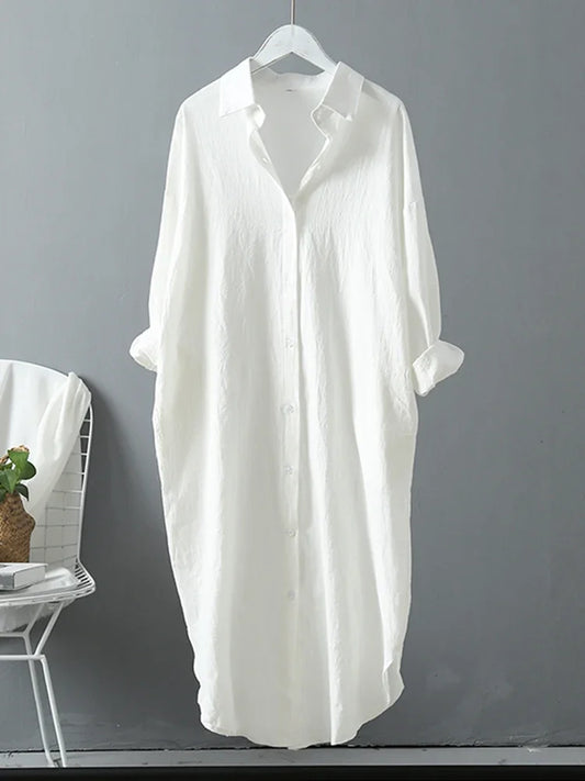 Cloud Drape Shirt Dress – Light with Shape