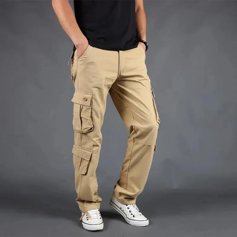 Pantalón Cargo para Hombre – Jogger Urbano Multi Bolsillos Estilo Casual