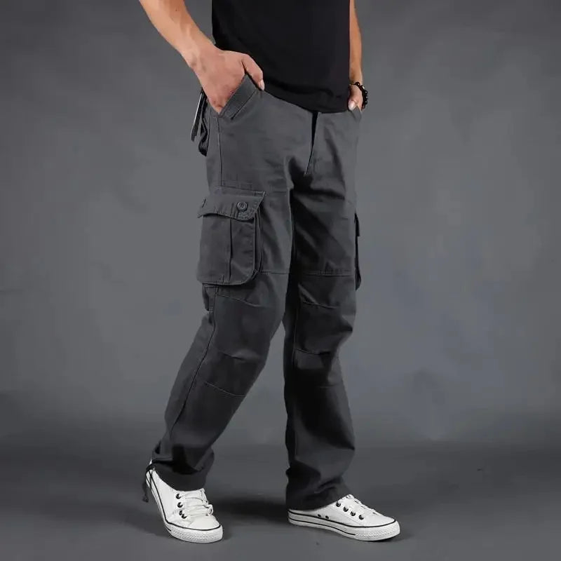 Pantalón Cargo para Hombre – Jogger Urbano Multi Bolsillos Estilo Casual