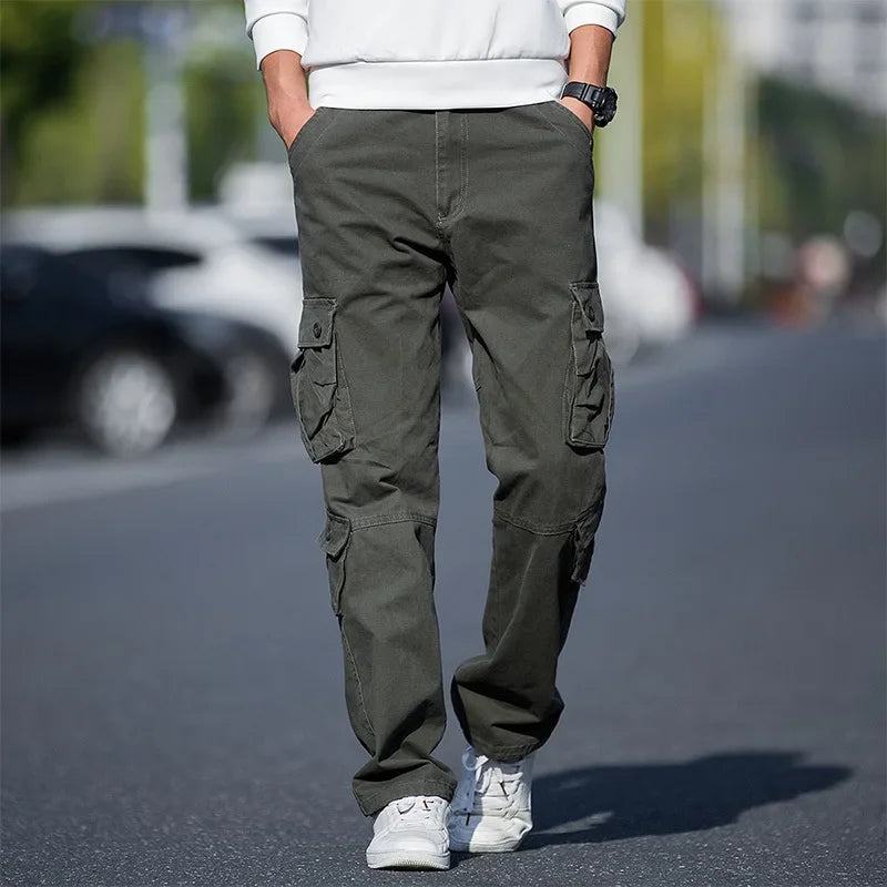 Pantalón Cargo para Hombre – Jogger Urbano Multi Bolsillos Estilo Casual