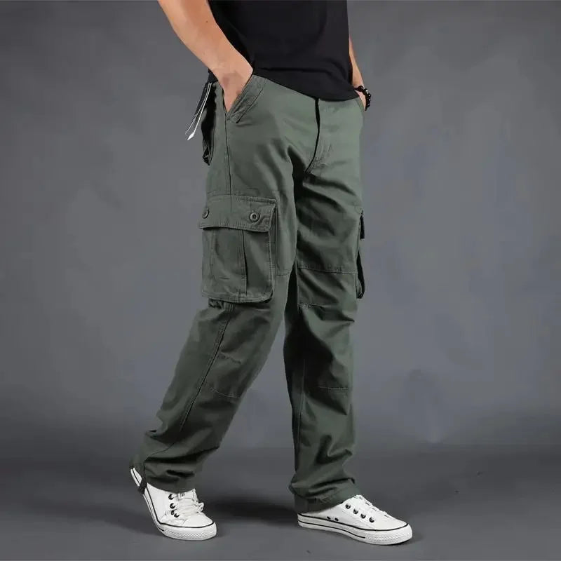 Pantalón Cargo para Hombre – Jogger Urbano Multi Bolsillos Estilo Casual