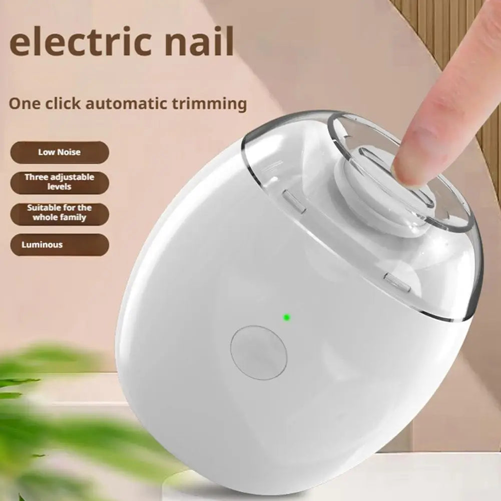 Cortador de Uñas Eléctrico para Bebés – Limador Seguro con Luz LED y Velocidad Ajustable