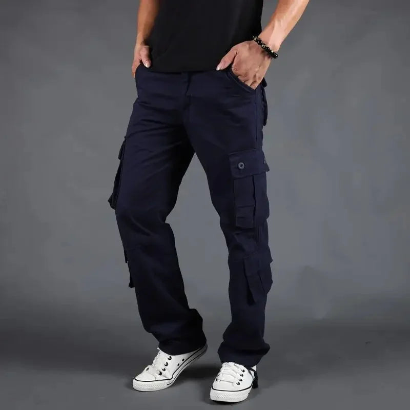 Pantalón Cargo para Hombre – Jogger Urbano Multi Bolsillos Estilo Casual