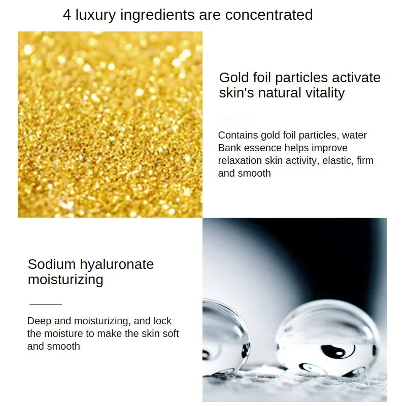 Sérum Facial de Ácido Hialurónico y Niacinamida con Oro 24K – Hidratación y Luminosidad Facial