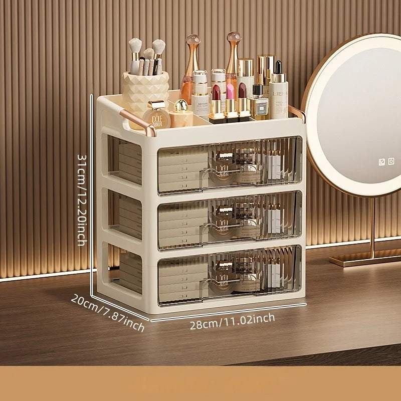 Organizador de Maquillaje con Cajones – Almacenador de Cosméticos y Skincare Multifuncional