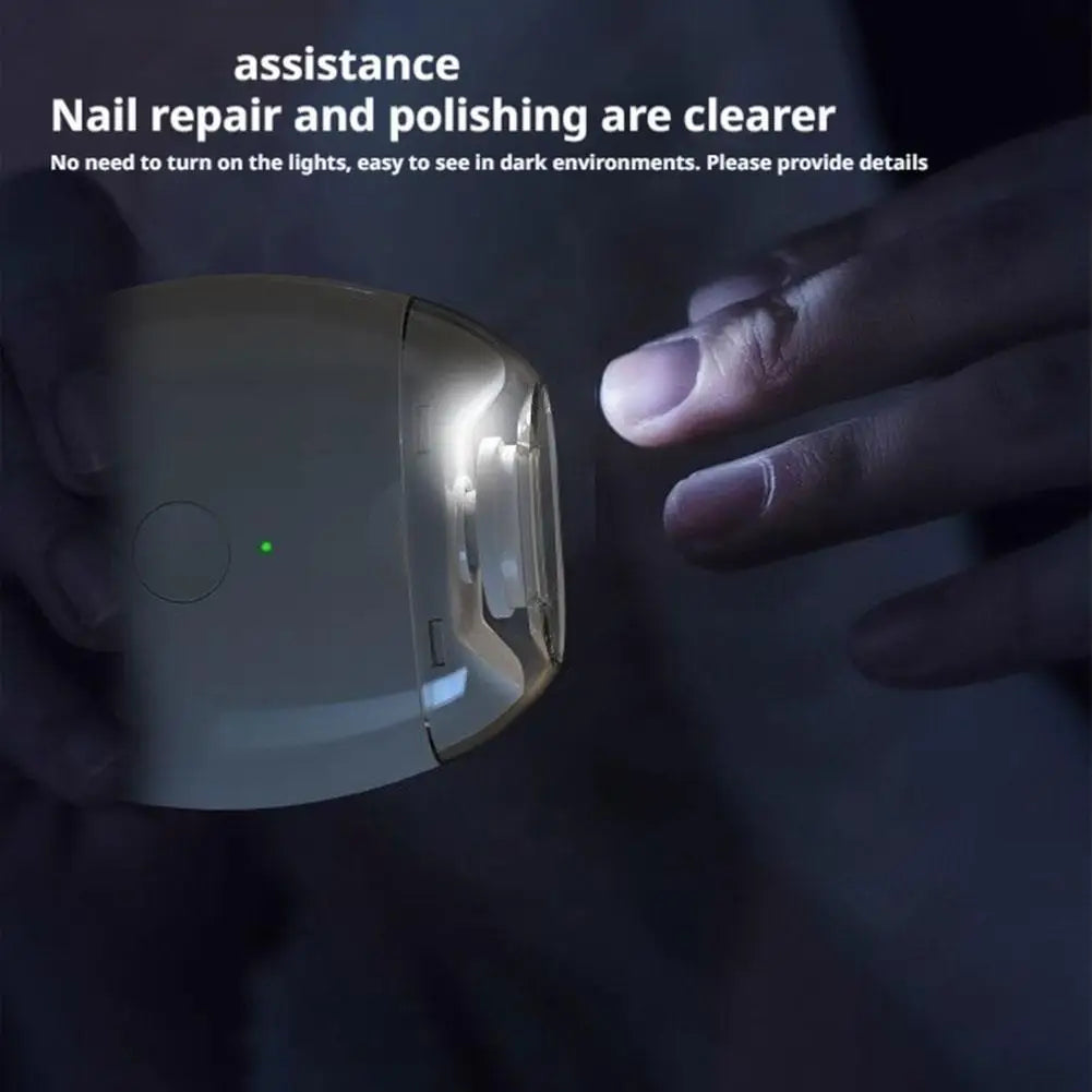 Cortador de Uñas Eléctrico para Bebés – Limador Seguro con Luz LED y Velocidad Ajustable