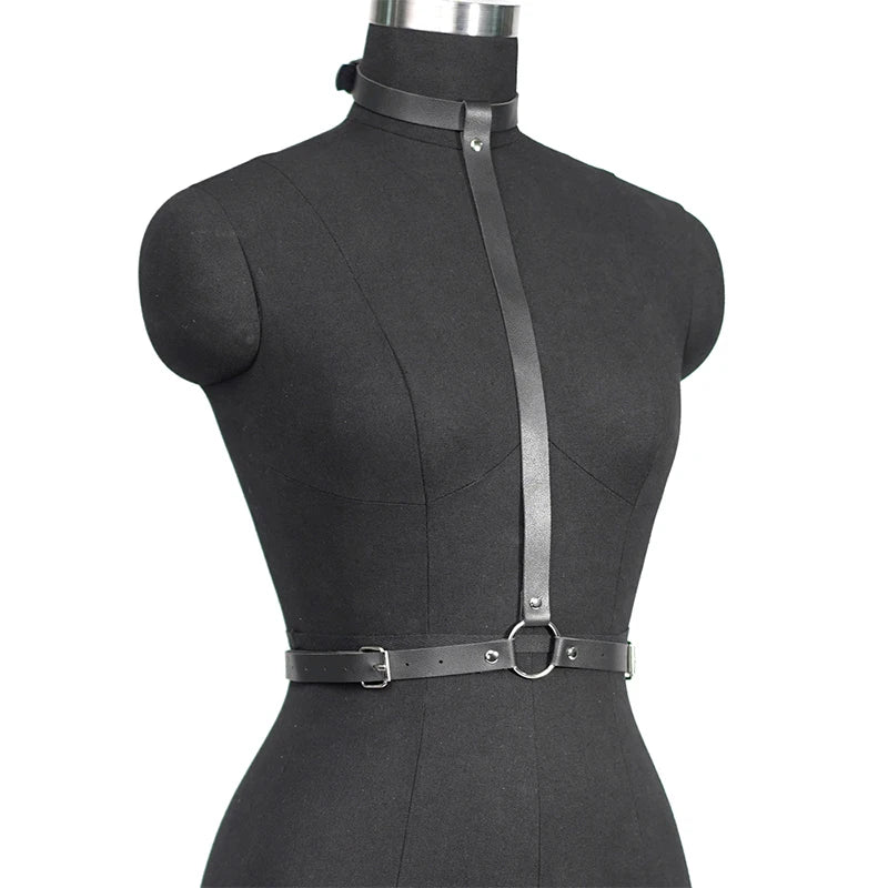 Arnés Corporal para Mujer – Diseño Ajustable con Liguero y Estilo Elegante