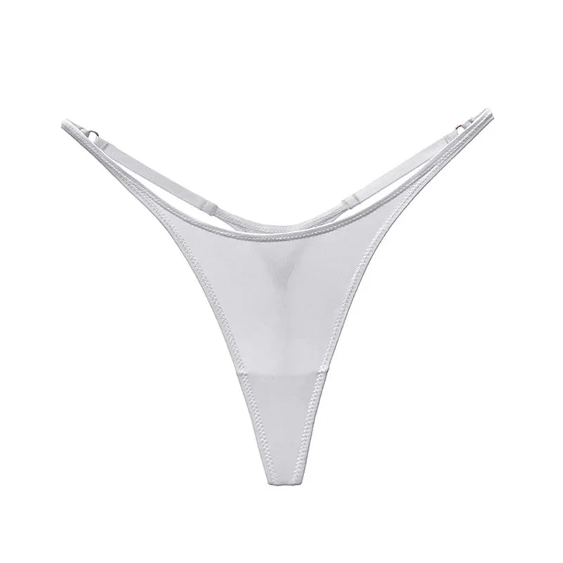 Panty G-String Seda Fría – Tanga Sexy Animal Print para Mujer | Lingerie Invisible