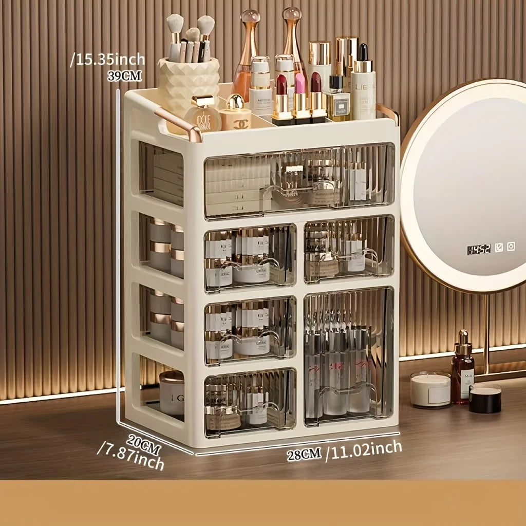Organizador de Maquillaje con Cajones – Almacenador de Cosméticos y Skincare Multifuncional