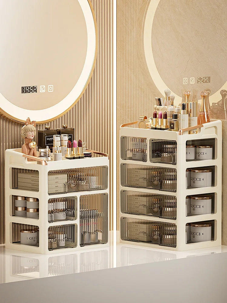 Organizador de Maquillaje con Cajones – Almacenador de Cosméticos y Skincare Multifuncional