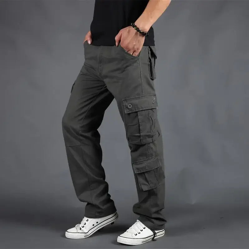 Pantalón Cargo para Hombre – Jogger Urbano Multi Bolsillos Estilo Casual