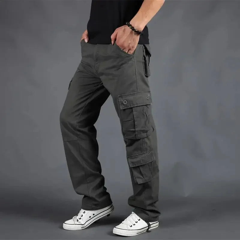 Pantalón Cargo para Hombre – Jogger Urbano Multi Bolsillos Estilo Casual
