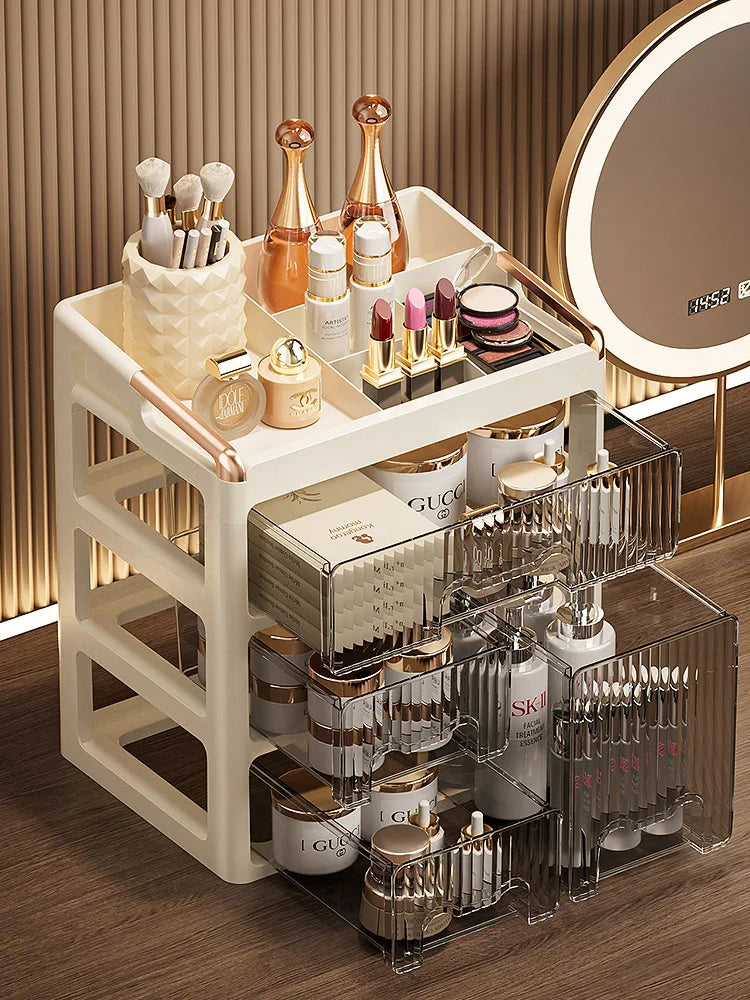Organizador de Maquillaje con Cajones – Almacenador de Cosméticos y Skincare Multifuncional