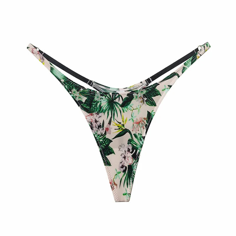Panty G-String Seda Fría – Tanga Sexy Animal Print para Mujer | Lingerie Invisible