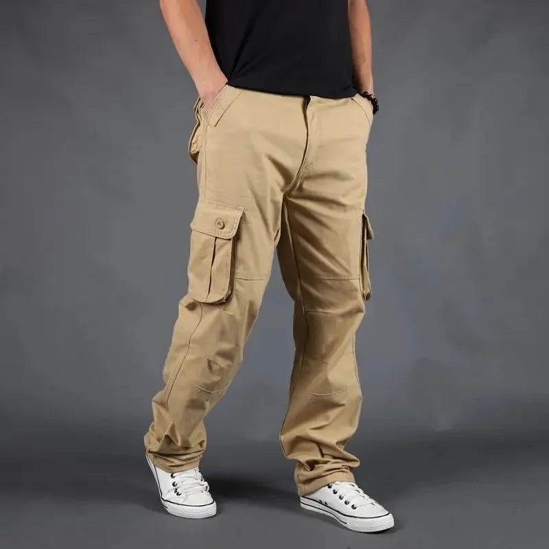 Pantalón Cargo para Hombre – Jogger Urbano Multi Bolsillos Estilo Casual