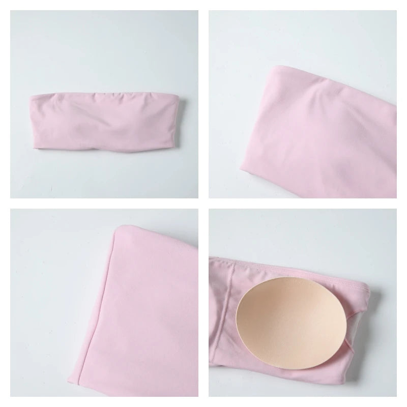 Set Fitness Strapless – Top & Shorts High Waist (2 piezas)