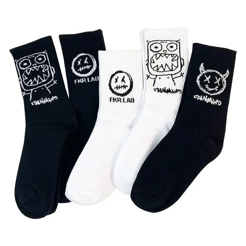 Graffiti Cat Socks – Harajuku Boldness, Everyday Cool