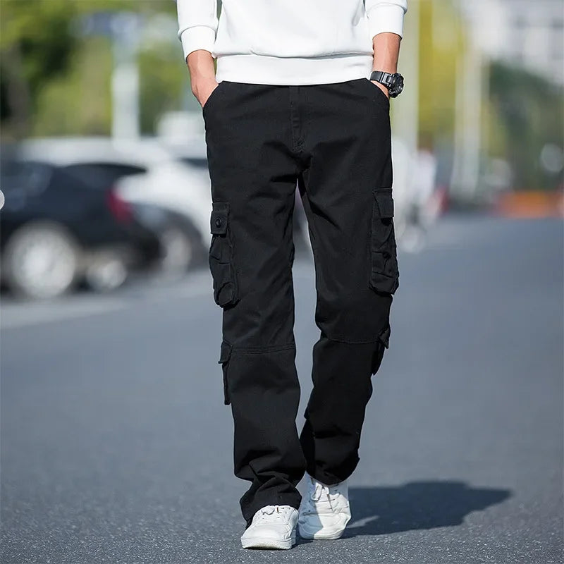 Pantalón Cargo para Hombre – Jogger Urbano Multi Bolsillos Estilo Casual