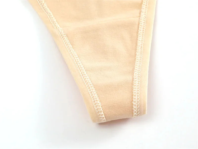 8Pcs/Set Women Cotton Panties Sexy Low Waist G-String Thong Thin Belts Female Breahtable Underwear Ladies Soild Panties Lingerie