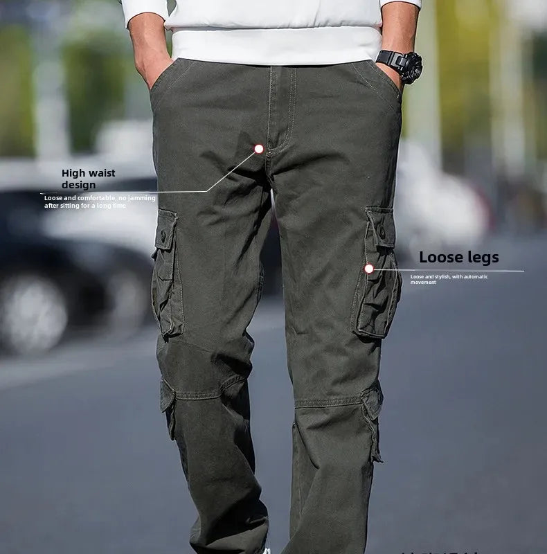 Pantalón Cargo para Hombre – Jogger Urbano Multi Bolsillos Estilo Casual