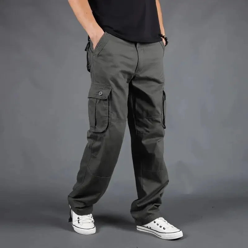 Pantalón Cargo para Hombre – Jogger Urbano Multi Bolsillos Estilo Casual