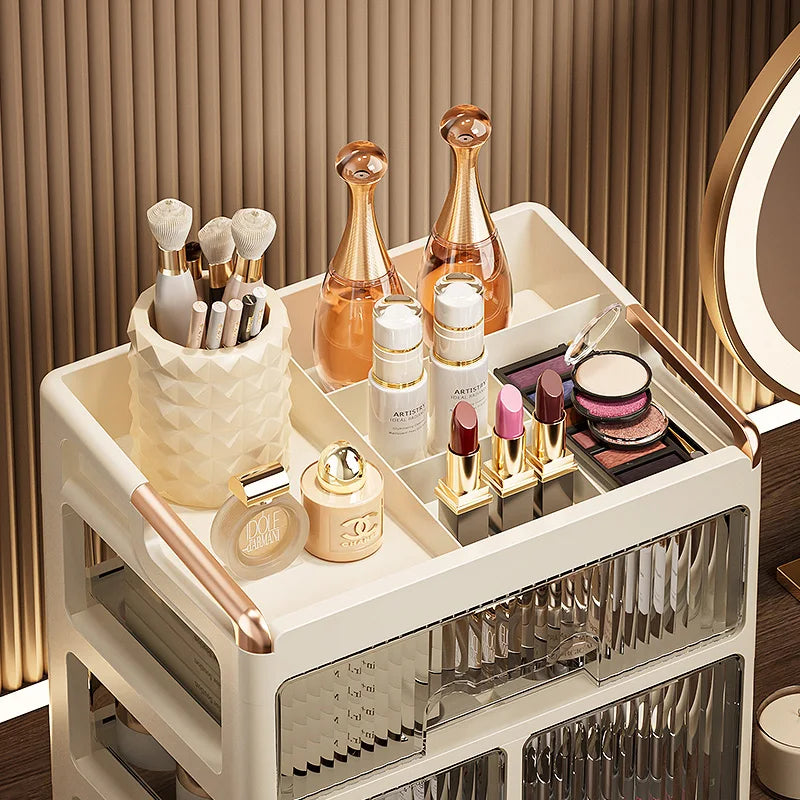 Organizador de Maquillaje con Cajones – Almacenador de Cosméticos y Skincare Multifuncional