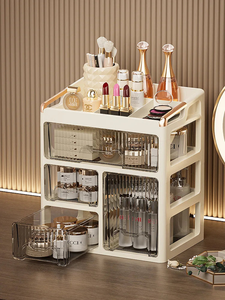 Organizador de Maquillaje con Cajones – Almacenador de Cosméticos y Skincare Multifuncional