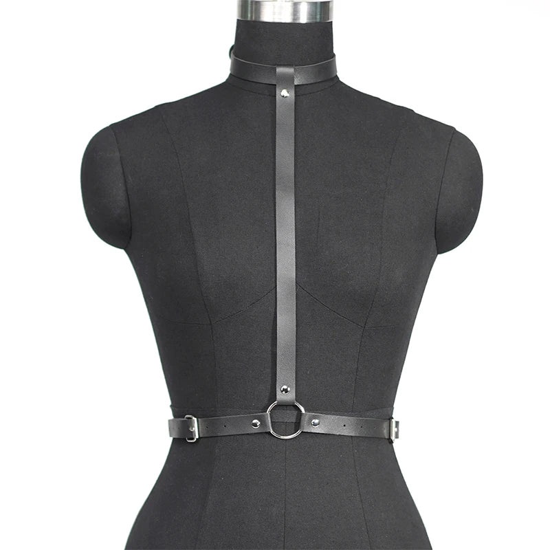 Arnés Corporal para Mujer – Diseño Ajustable con Liguero y Estilo Elegante