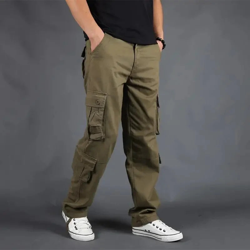 Pantalón Cargo para Hombre – Jogger Urbano Multi Bolsillos Estilo Casual