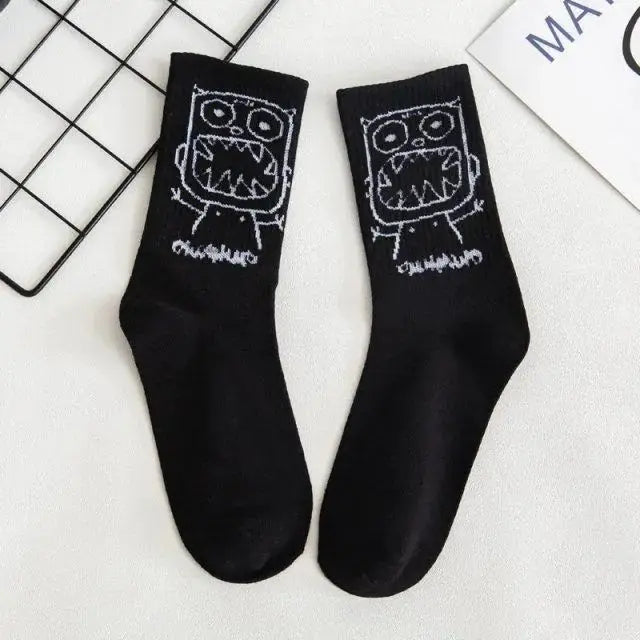 Graffiti Cat Socks – Harajuku Boldness, Everyday Cool
