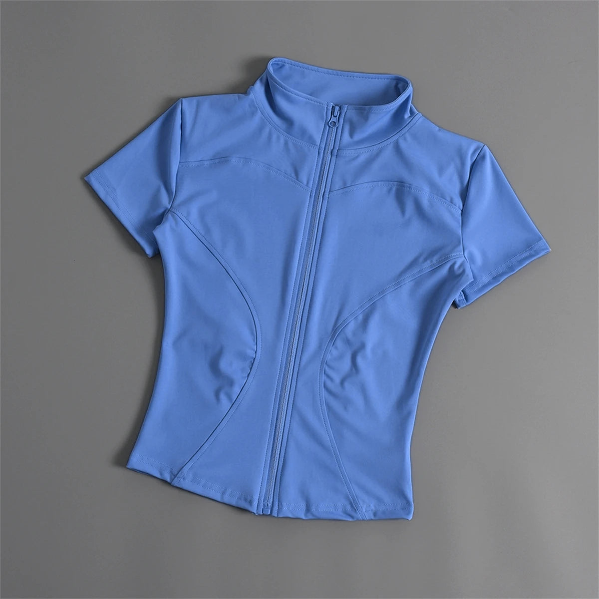 Chaqueta Deportiva de Compresión para Mujer – Ajuste Slim, Cierre Completo y Secado Rápido