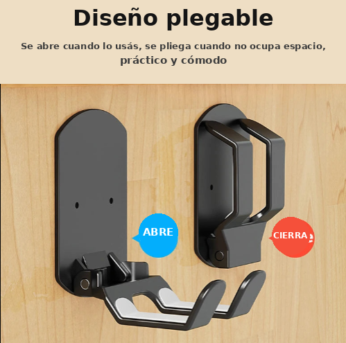 Soporte Adhesivo para Audífonos y Controles – Organizador Universal de Pared y Escritorio Gaming